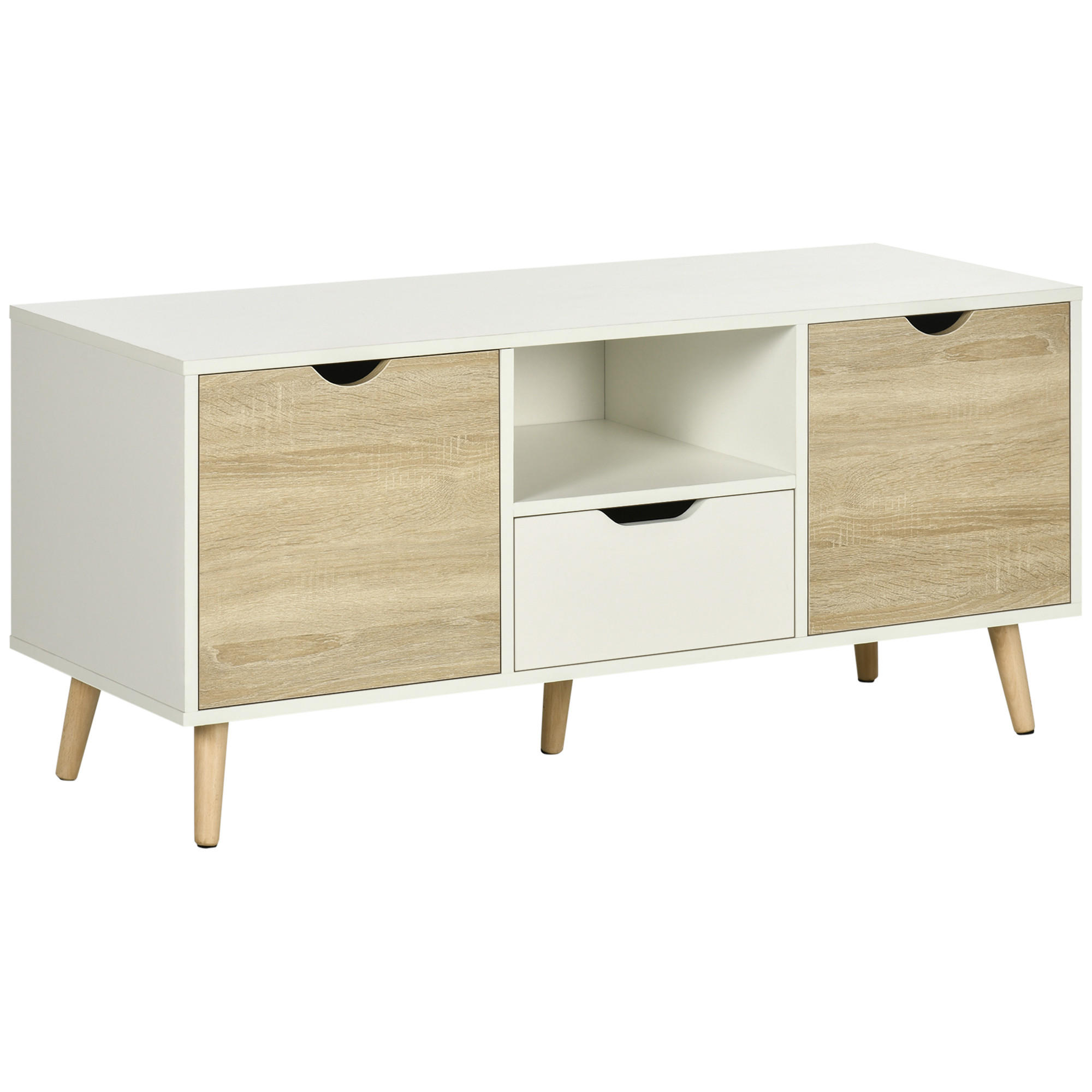 TV-MÖBEL Weiß 1 Stück - Weiß, Holzwerkstoff (110/50/40cm) - GiPP