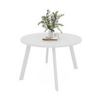 TISCH Weiße Beine, MDF Tischplatte, Arktisches Weiß - Weiß, Holzwerkstoff (100/100/76cm) - Idohome