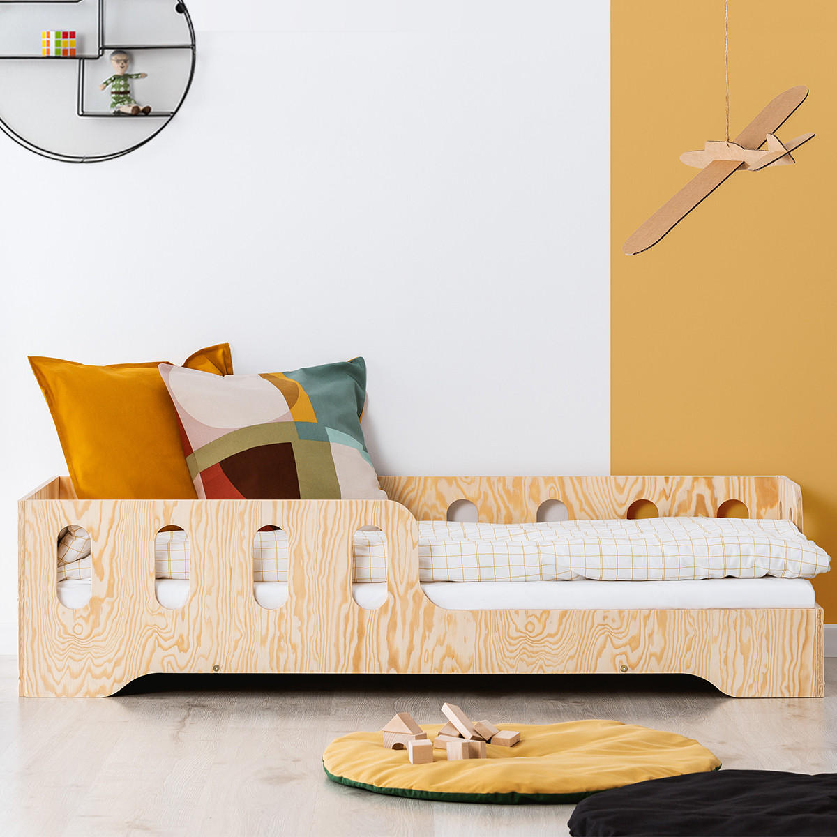 POSTEL 90/200 Estelle Přírodní dřevo - hnědá, dřevo (90/200cm) - Petits-meubles