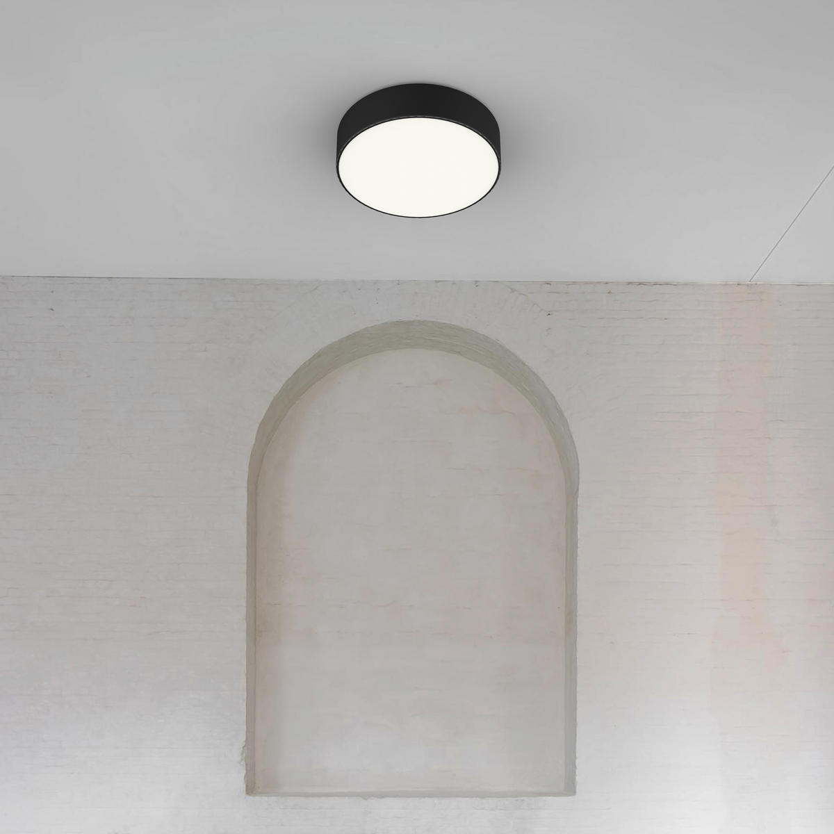 LED-DECKENLEUCHTE - Schwarz, Metall (30/30/8cm) - Lumicom