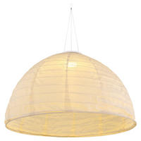 LED AUSSENLEUCHTE Solar Hängelampe Weiß Leinen - Weiß, Textil (40/40/30cm) - Globo Lighting