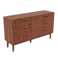 KOMMODE 6 Schubladen 100x34x73 cm Sideboard Walnussoptik - Walnussfarben, Holz (34/73/100cm) - PARAFTA HOME