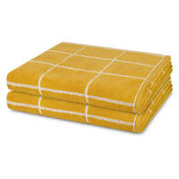 DUSCHTUCH Sensual Skin Karo 2er-Set - Dunkelgelb, Textil (75/140cm) - Ross