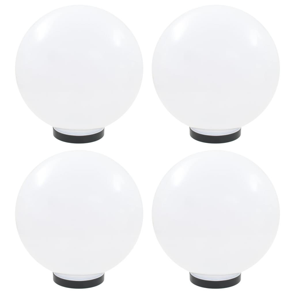 LED-GARTENLEUCHTEN 4Er Set Kugelförmig 30 Cm Pmma - Weiß, Kunststoff (30/30/30cm) - vidaXL