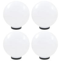 LED-GARTENLEUCHTEN 4Er Set Kugelförmig 30 Cm Pmma - Weiß, Kunststoff (30/30/30cm) - vidaXL