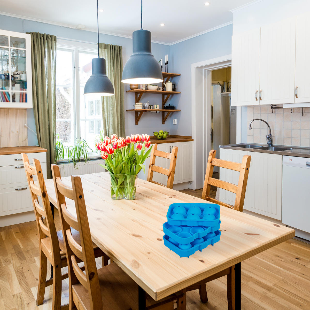 2XEISWÜRFELFORM - Blau, Kunststoff (18/4.5/12.5cm) - Relaxdays