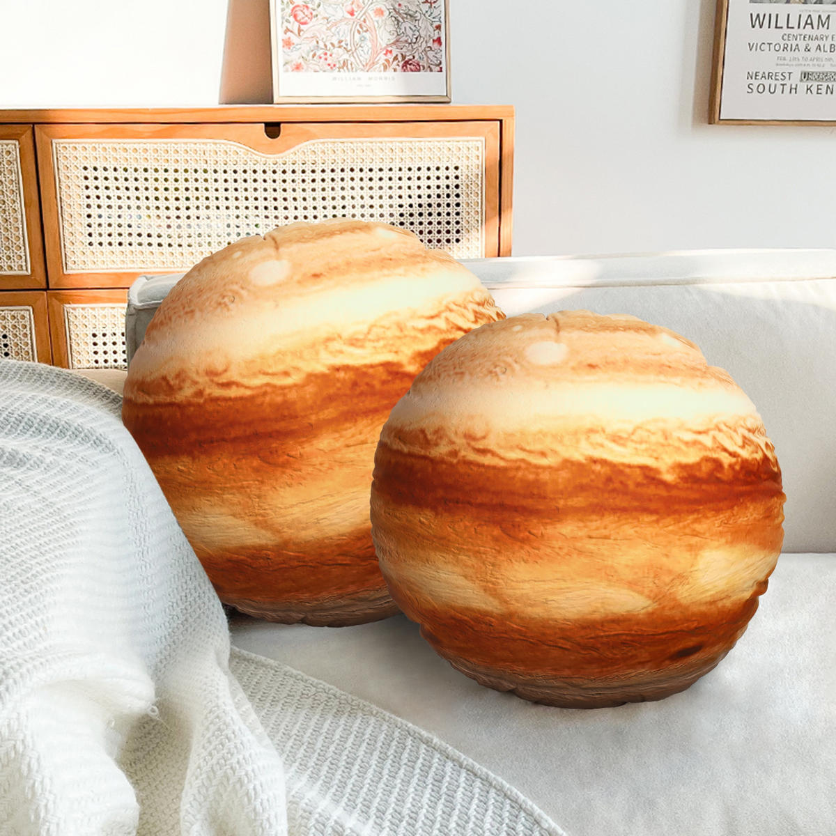 KISSEN Planet Universum Jupiter 25cm - Gelb, Textil (25/6cm) - Vercart