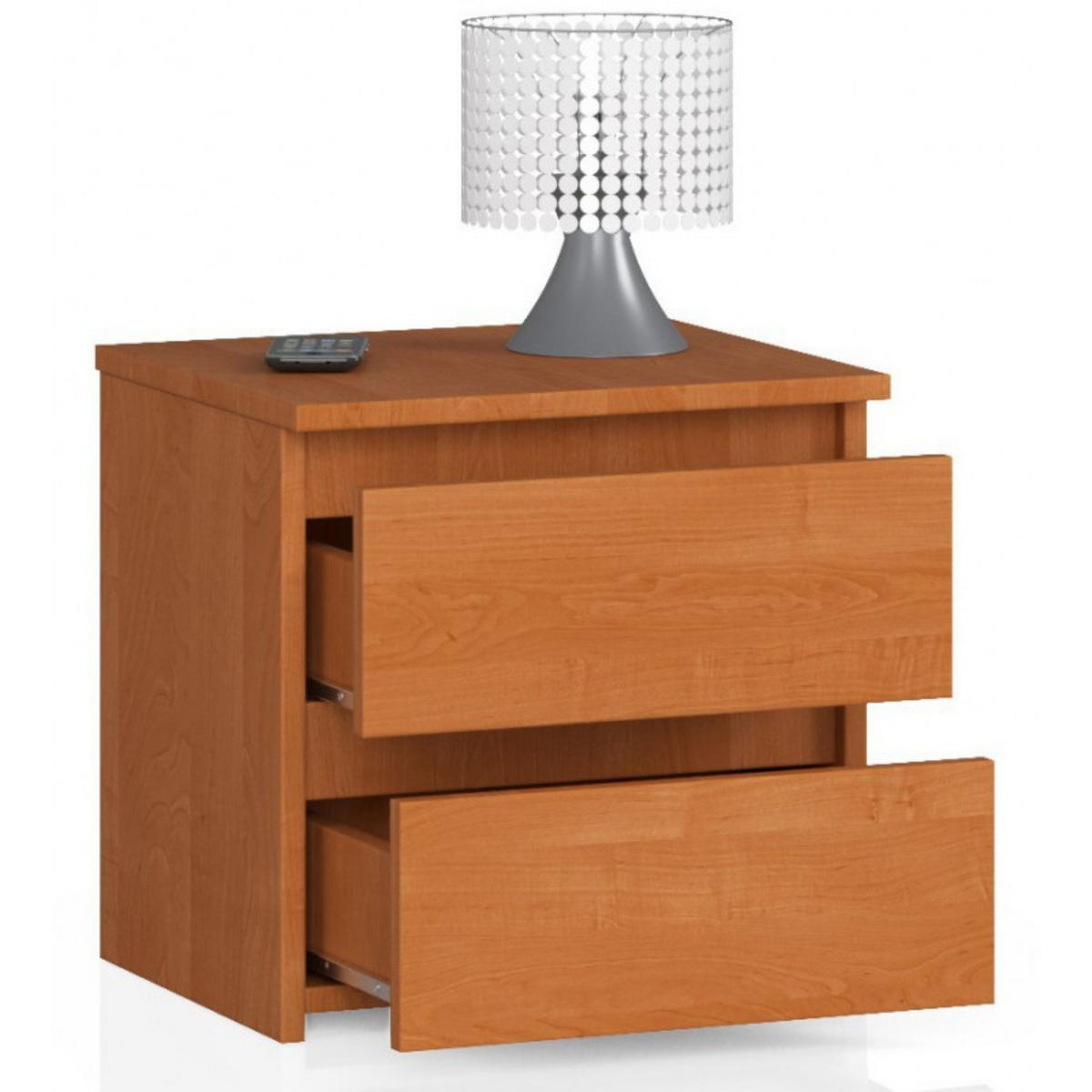 NACHTSCHRANK Erlefarben 40x35x40 cm - Erlefarben/Weiß, Holzwerkstoff (40/40/35cm) - Akord