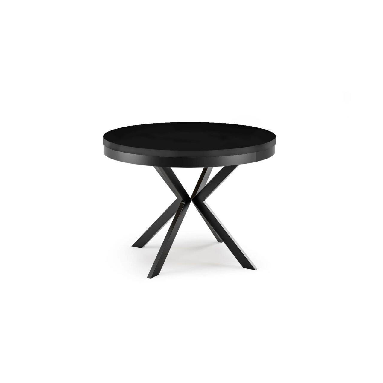 ESSTISCH EDDER Schwarz 90x166x76 cm - Schwarz, Holzwerkstoff (166/90/76cm) - FURNLUX