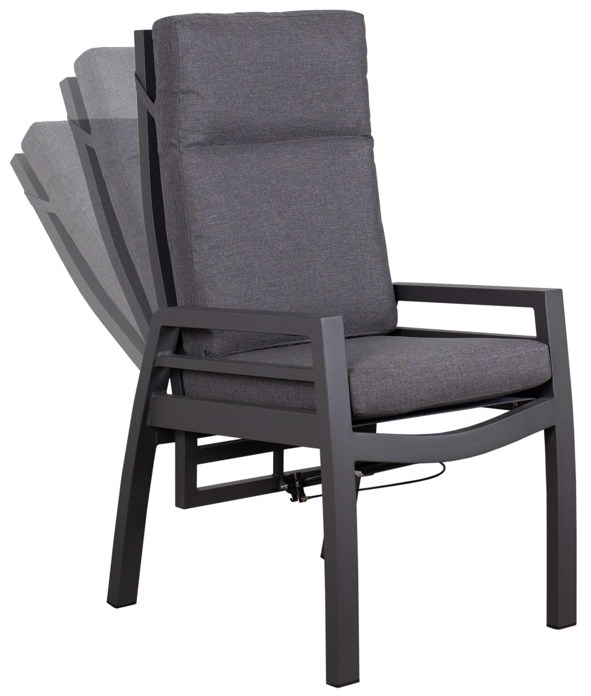 GARTENSTUHL Merida - Grau, Metall (78/122/62cm) - Mr. Deko