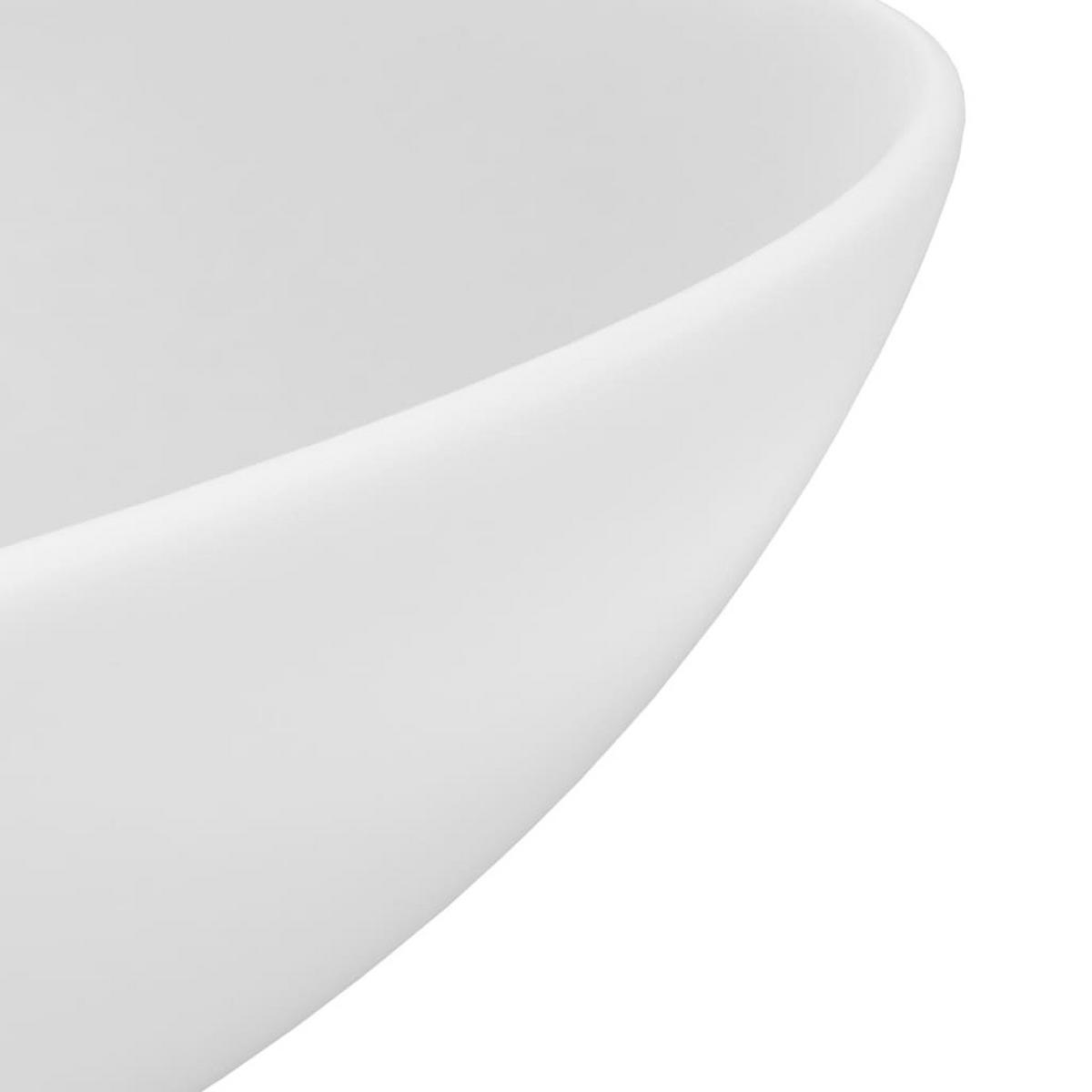 WASCHBECKEN Keramik Mattweiss Rund - Weiß, Keramik (28/10/28cm) - vidaXL