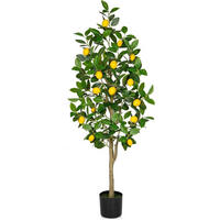 KUNSTPFLANZE Zitronenbaum 120 cm mit Früchten im Topf - Multicolor, Kunststoff (17cm)