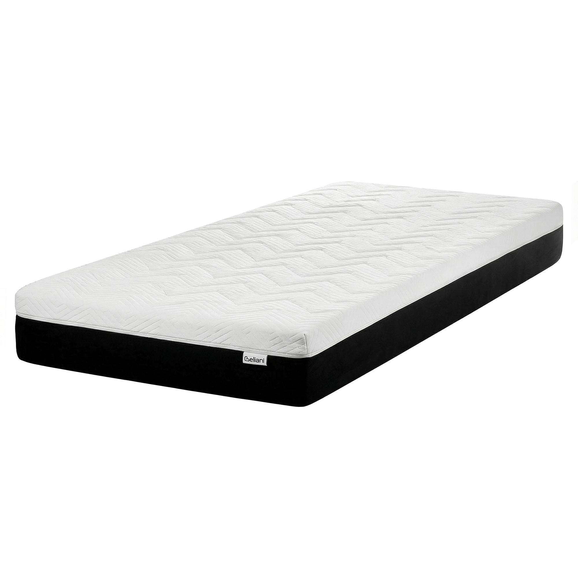 GEL-MEMORY-SCHAUMMATRATZE H2/3 Mittel 90/200 cm Spongy - Weiß, Textil (90/200cm) - Beliani