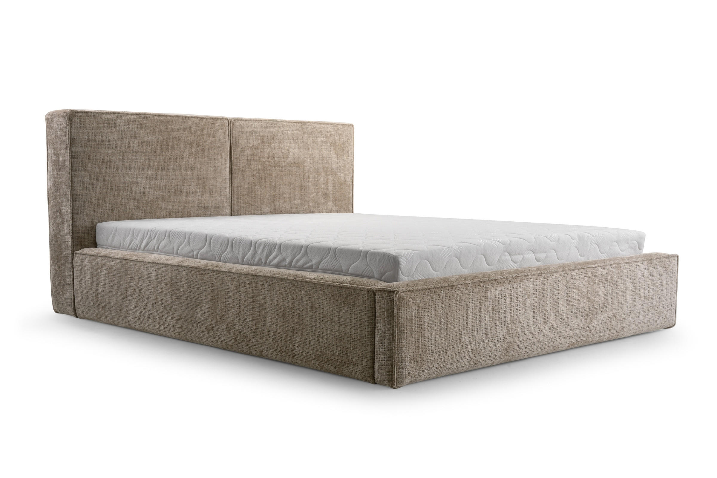 POLSTERBETT GENEVE 160/200 cm in Beige - Beige, Holzwerkstoff (160/200cm) - Deine Möbel 24