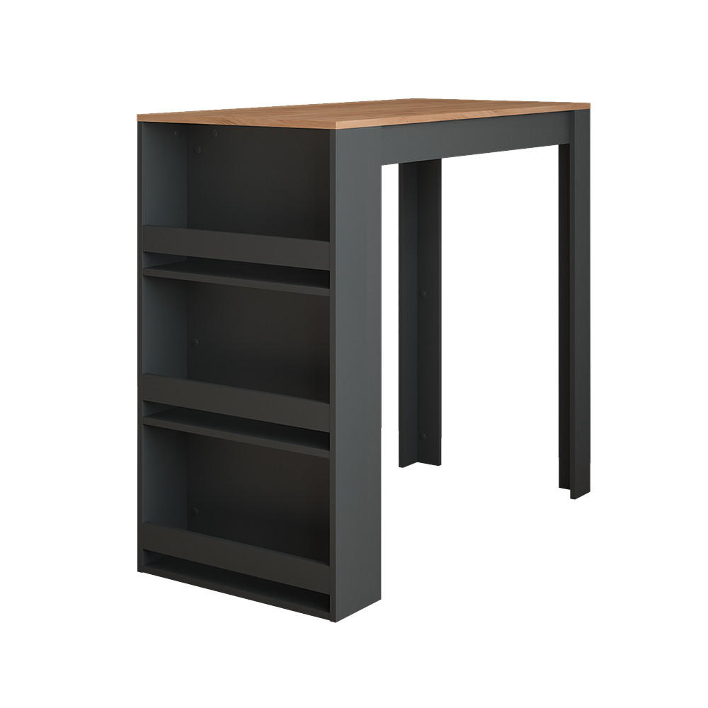 BAROVÝ STŮL Repose Zlatý dub power/antracit - medově dubová/antracitová, kompozitní dřevo (117/57/106cm) - Vicco