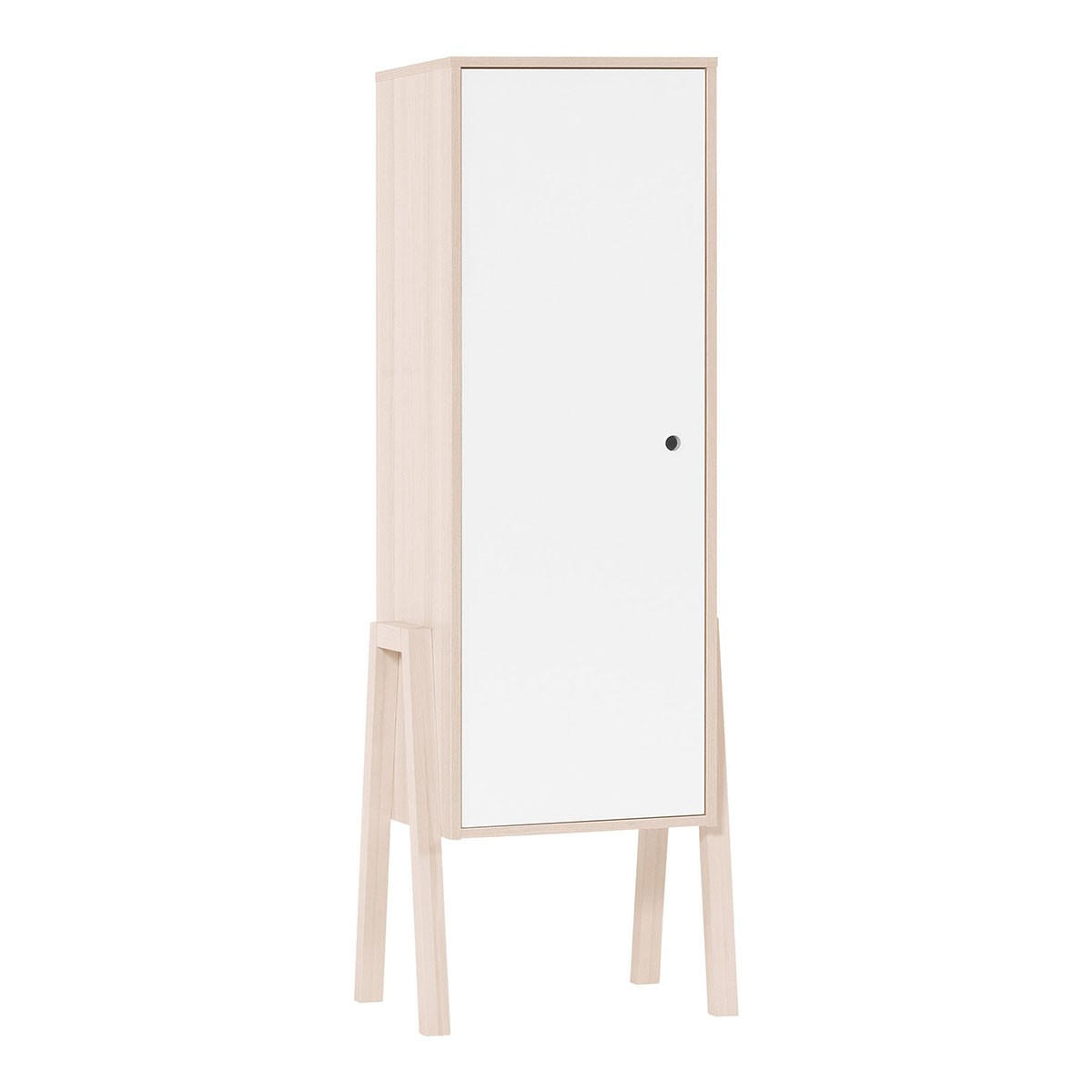 SCHRANK, mit 1 Tür und 3 innere Regale - SPOT - Braun, Holzwerkstoff (40/150/50cm) - Calicosy