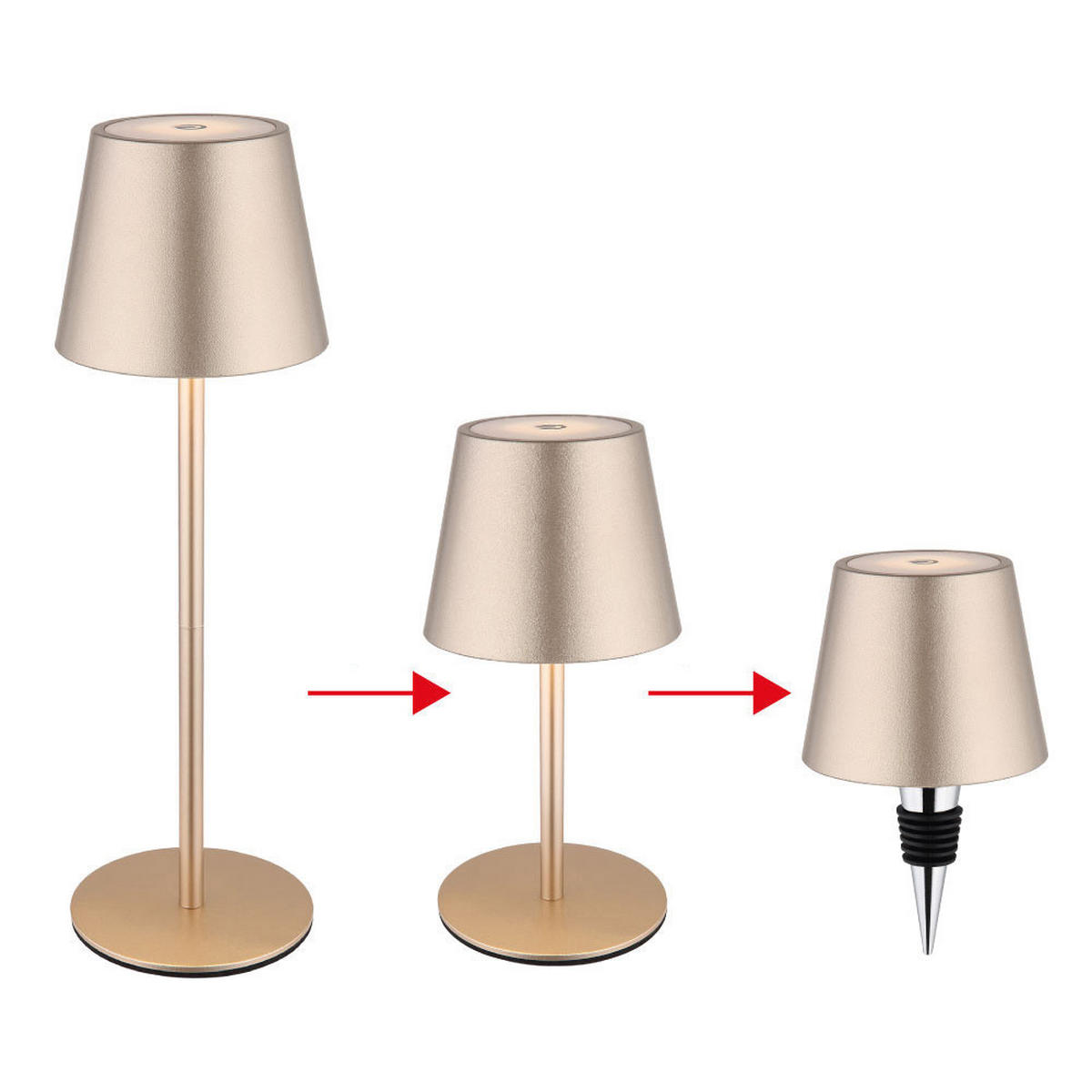 LED AUSSENLEUCHTE VANNIE I Beige - Beige, Metall (11.5/11.5/36cm) - Globo Lighting