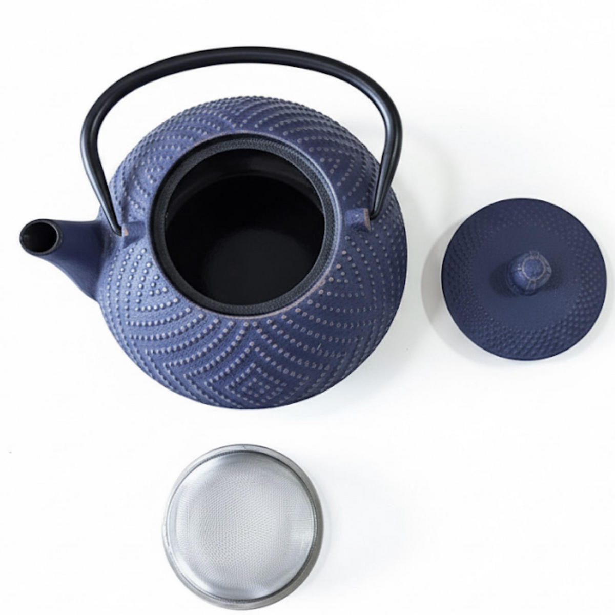 TEEKANNE Gusseisen 900 ml - Dunkelblau, Metall (0.9L) - AROMELIO