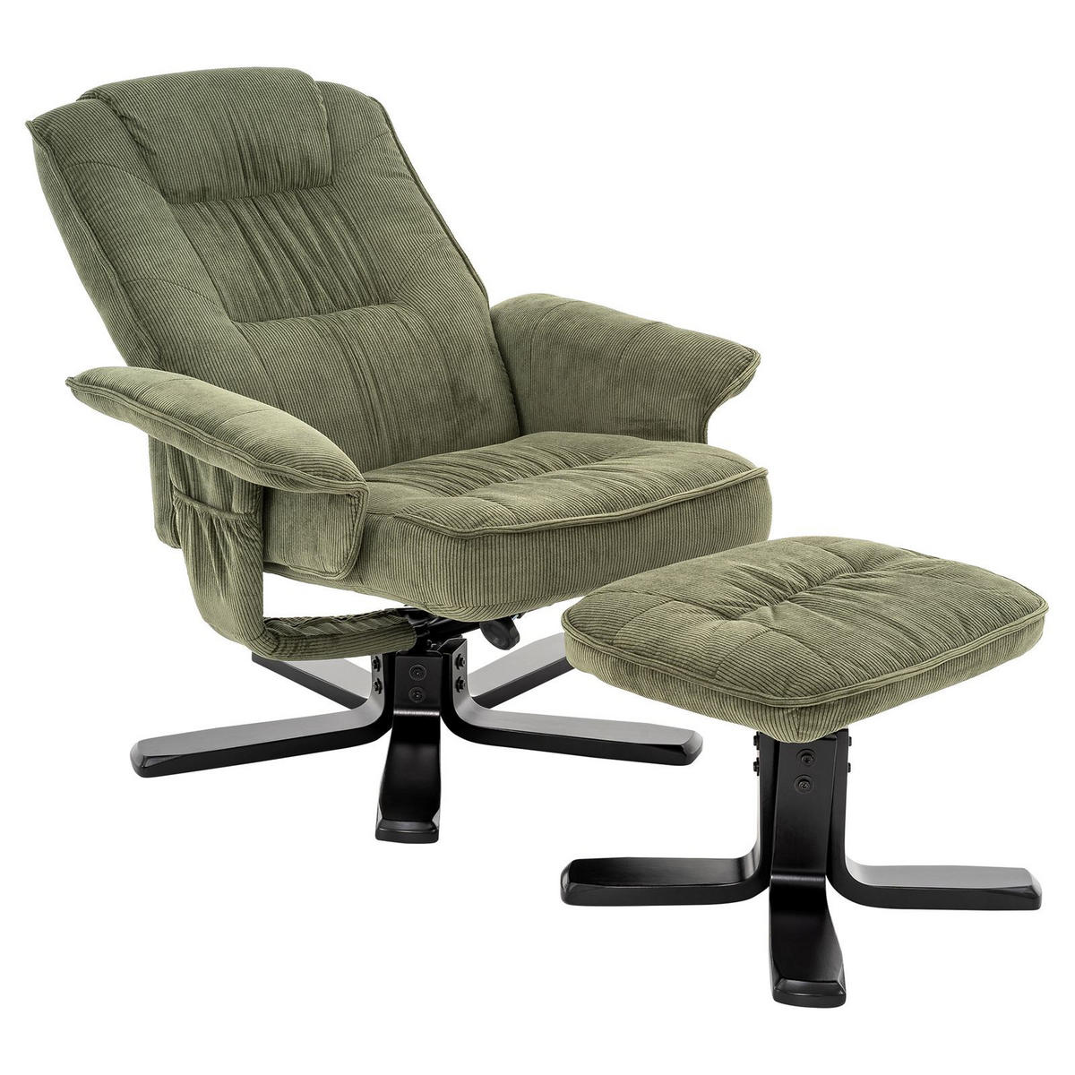 RELAXSESSEL CHARLY - Schwarz/Grün, Textil (76/87/61cm) - IDIMEX