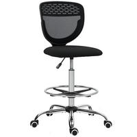 BÜROSTUHL Ergonomischer Schreibtischstuhl mit verstellbarer Fußring Schwarz - Schwarz, Kunststoff (59/126/59cm) - Vinsetto