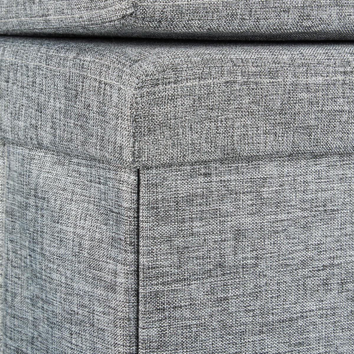 SITZHOCKER Grau faltbar mit Lehne Stauraum - Grau, Holzwerkstoff/Textil (76/73/38cm) - Relaxdays