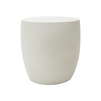 BEISTELLTISCH IKARIA Betonoptik 48 x 48 x 50 cm - Creme, Naturmaterialien (48/48/51cm) - Elementi