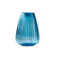 VASE Kusintha 22 cm Blau Glas - Blau, Keramik (23cm) - Bitz