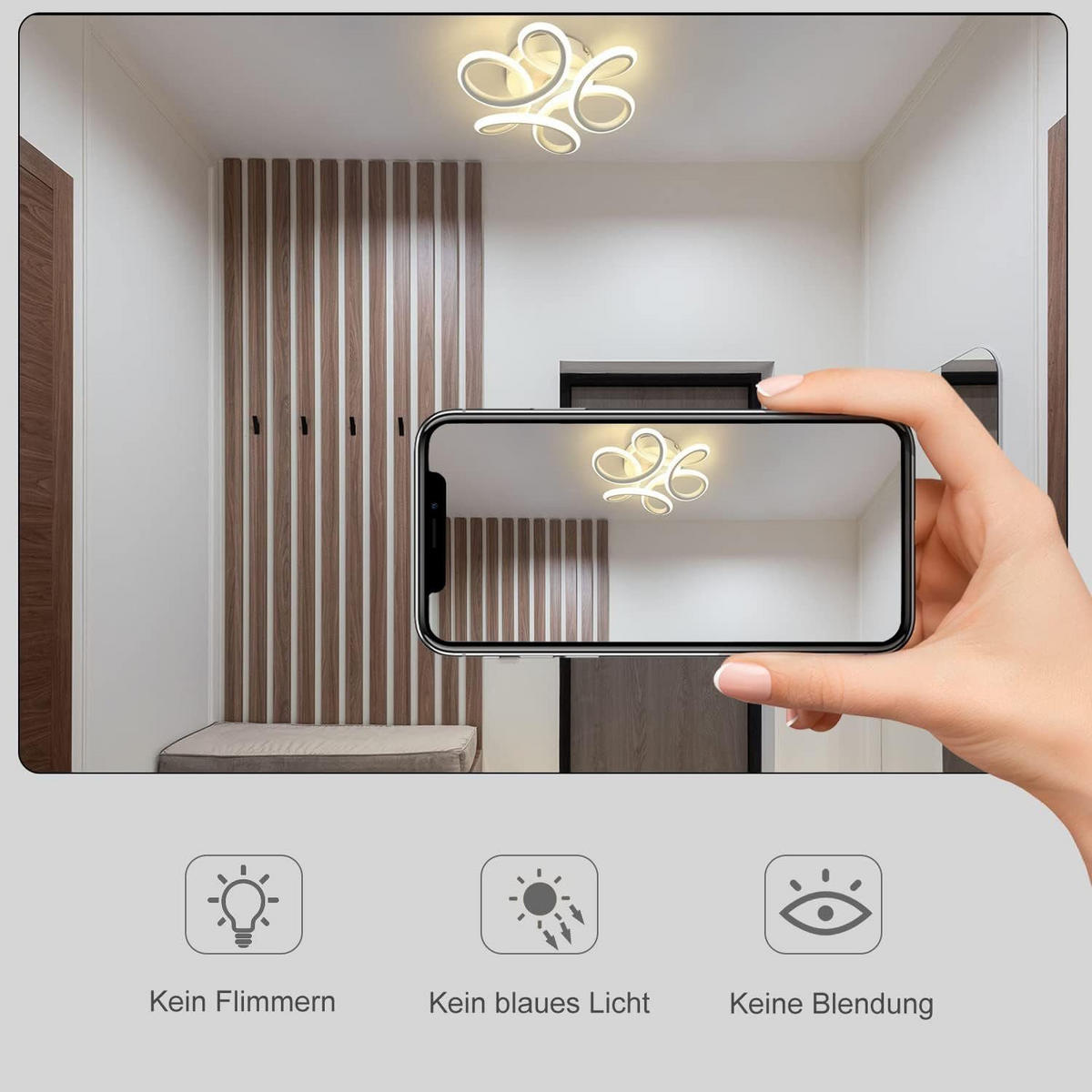 LED-DECKENLEUCHTE Naxis 26/26/9 cm - Weiß, Metall (26/26/9cm) - Nettlife