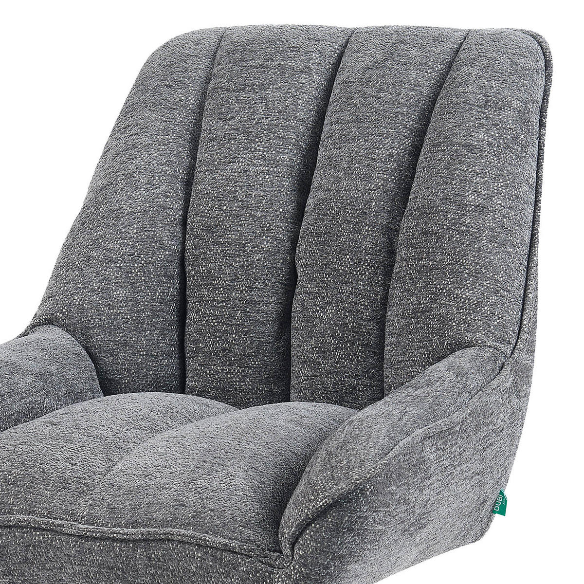 ESSZIMMERSTUHL Mika-Tara - Schwarz/Grau, Textil/Metall (60/88/68cm) - DUBI Möbel