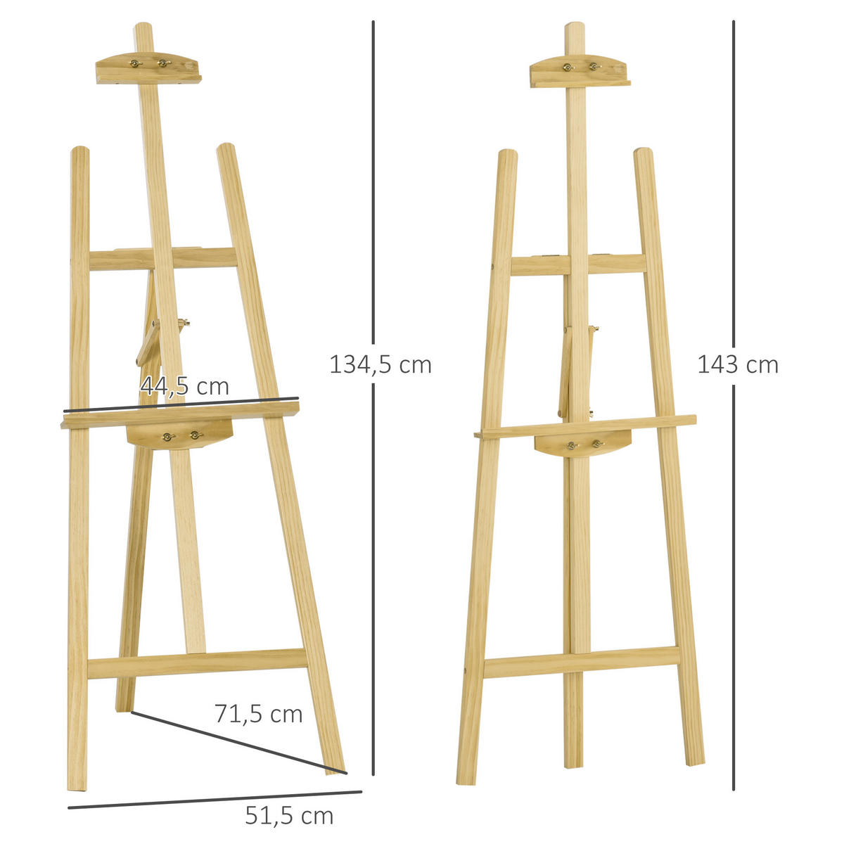 STAFFELEI DE-16663 Kiefer Natur - Naturfarben, Holz (71.5/134.5/51.5cm) - ComfortXL