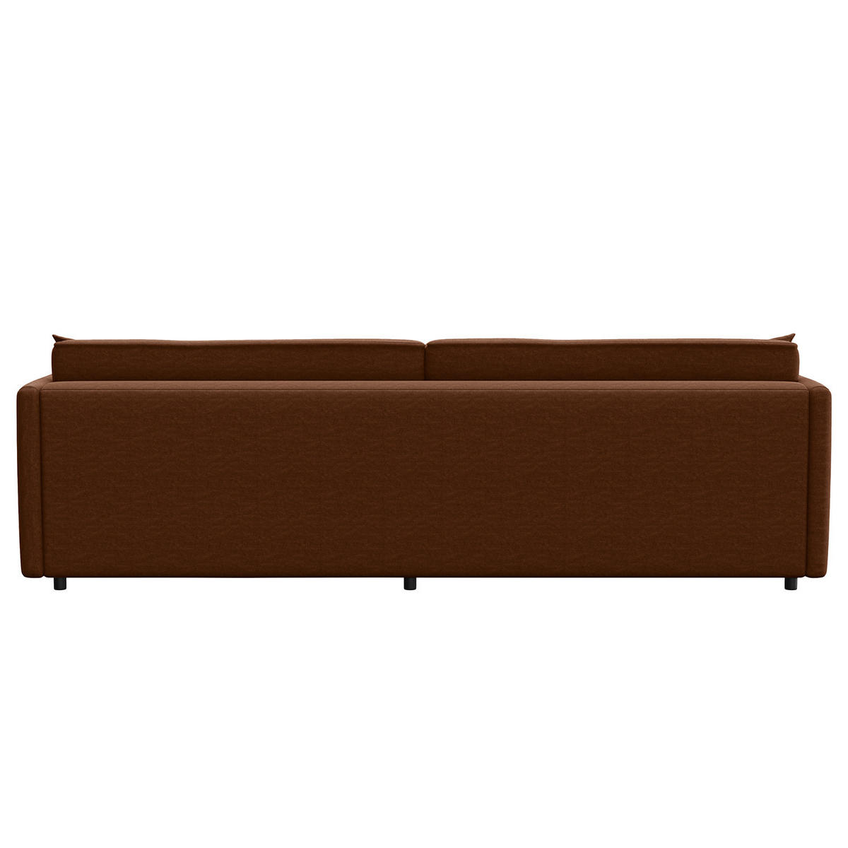 ECKSOFA mit Longchair - Schwarz/Braun, Kunststoff/Textil (290/183cm) - home24