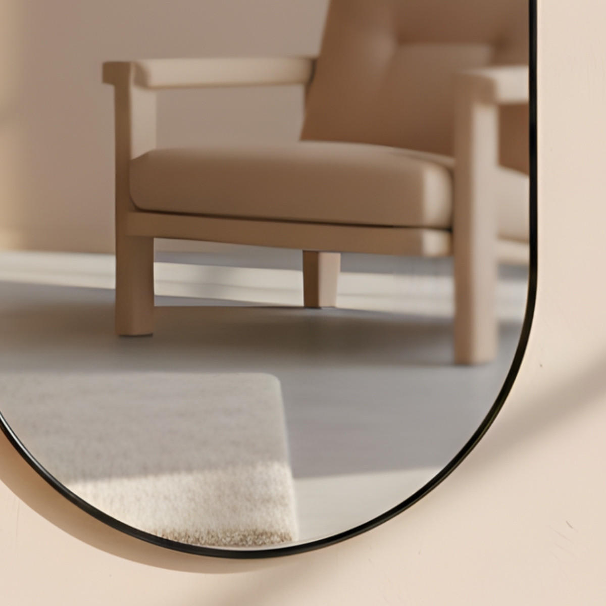 WANDSPIEGEL Alva 80/30 cm - Schwarz, Metall (30/80/2.5cm) - EDAXO