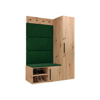 GARDEROBEN-SET Medi II - Schwarz/Eiche Artisan, Holzwerkstoff/Kunststoff (40/191/50cm) - MIRJAN24