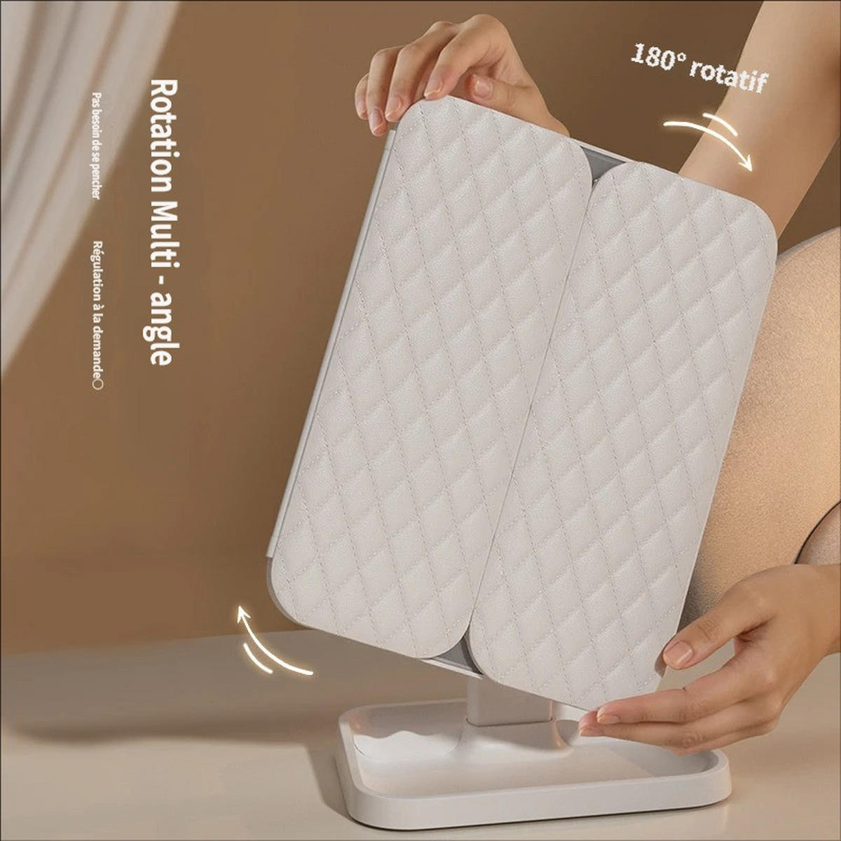KOSMETIKSPIEGEL – weiß – USB-Ladefunktion - Weiß, Kunststoff (34/6.5/22cm)