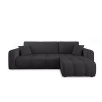 ECKSOFA Dagny Mit Schlaffunktion - Schwarz, Holzwerkstoff/Textil (248/146cm) - Fun Möbel