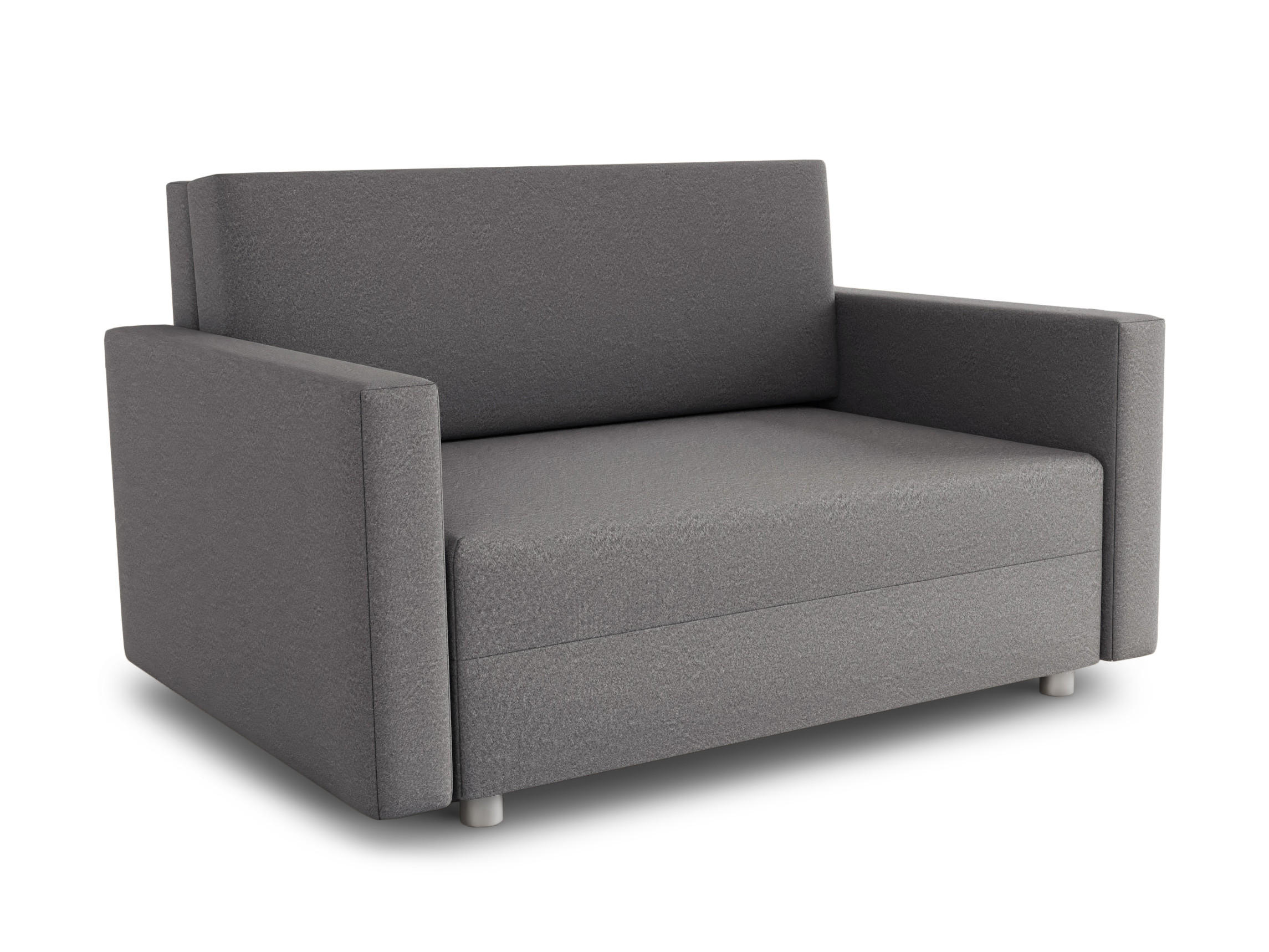 SCHLAFSOFA Pura Maxi - Silberfarben/Grau, Holz/Kunststoff (142/83/105cm)