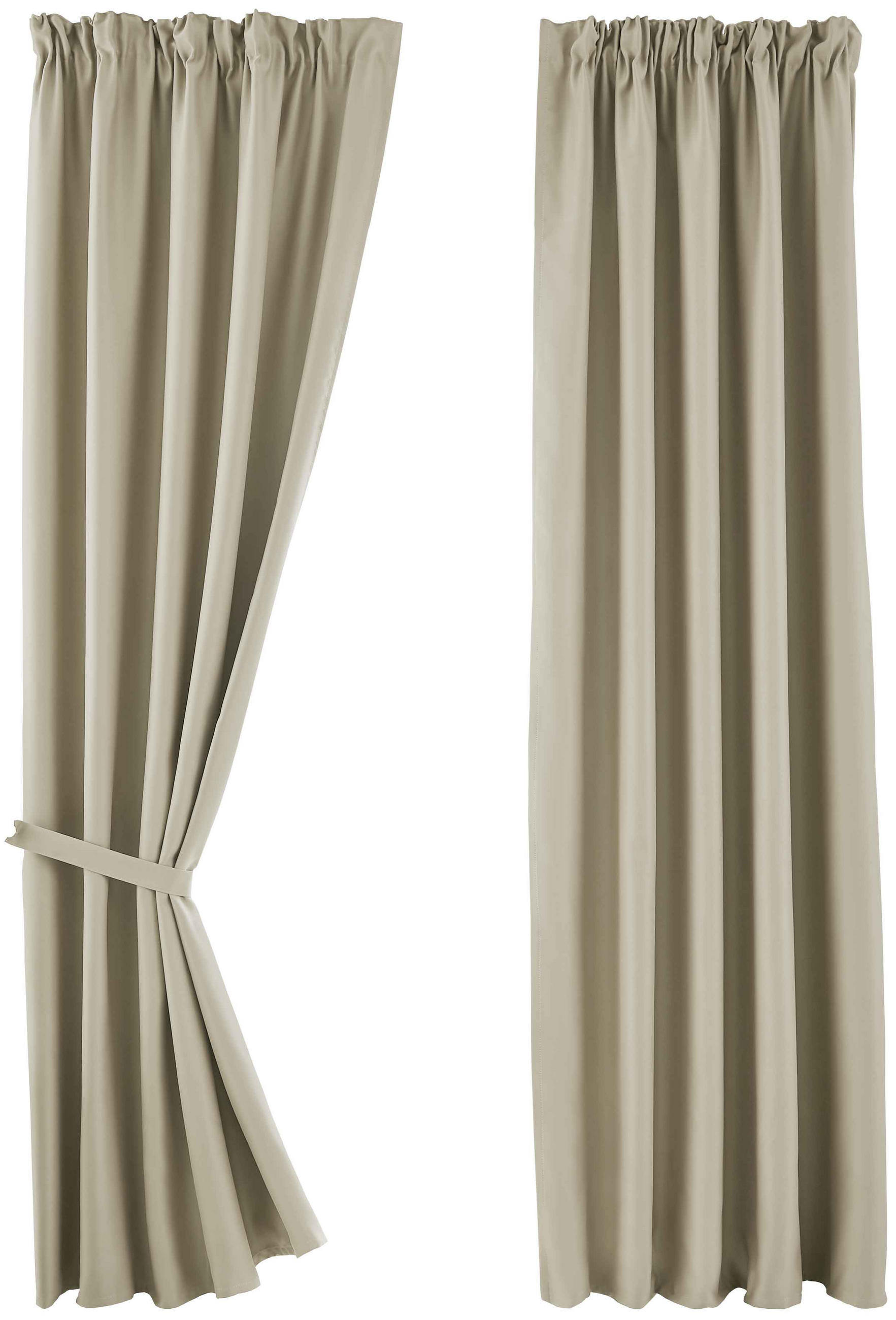 VORHANG 2ER SET NEWYORK HxB 245x295 cm Beige - Beige, Textil (295/245cm) - Gardinenbox