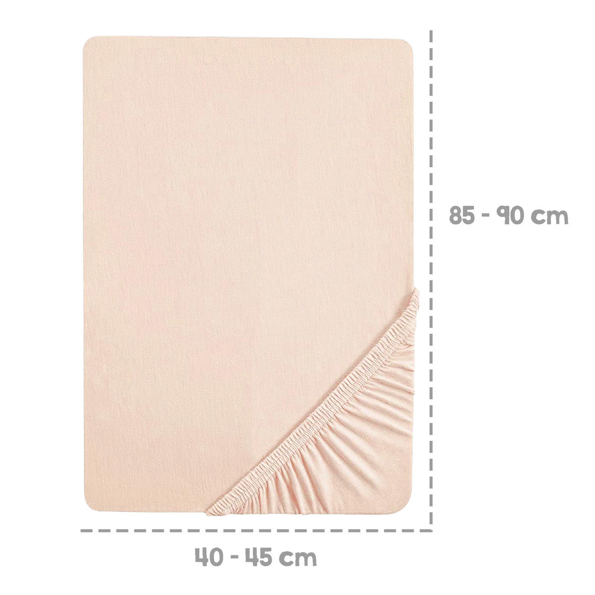 SPANNBETTLAKEN 45 x 90 cm & 40 x 90 cm - Beige, Textil (45/90cm) - Roba