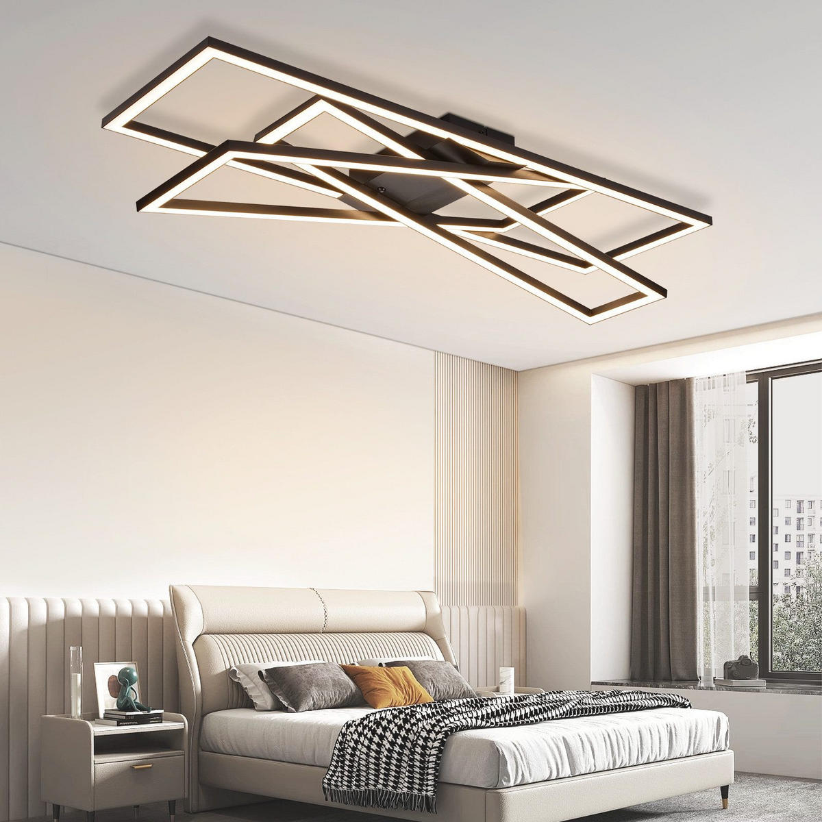 LED-DECKENLEUCHTE Mabee 23.5/75/13.5cm - Schwarz, Metall (75/23.5/13.5cm) - Nettlife