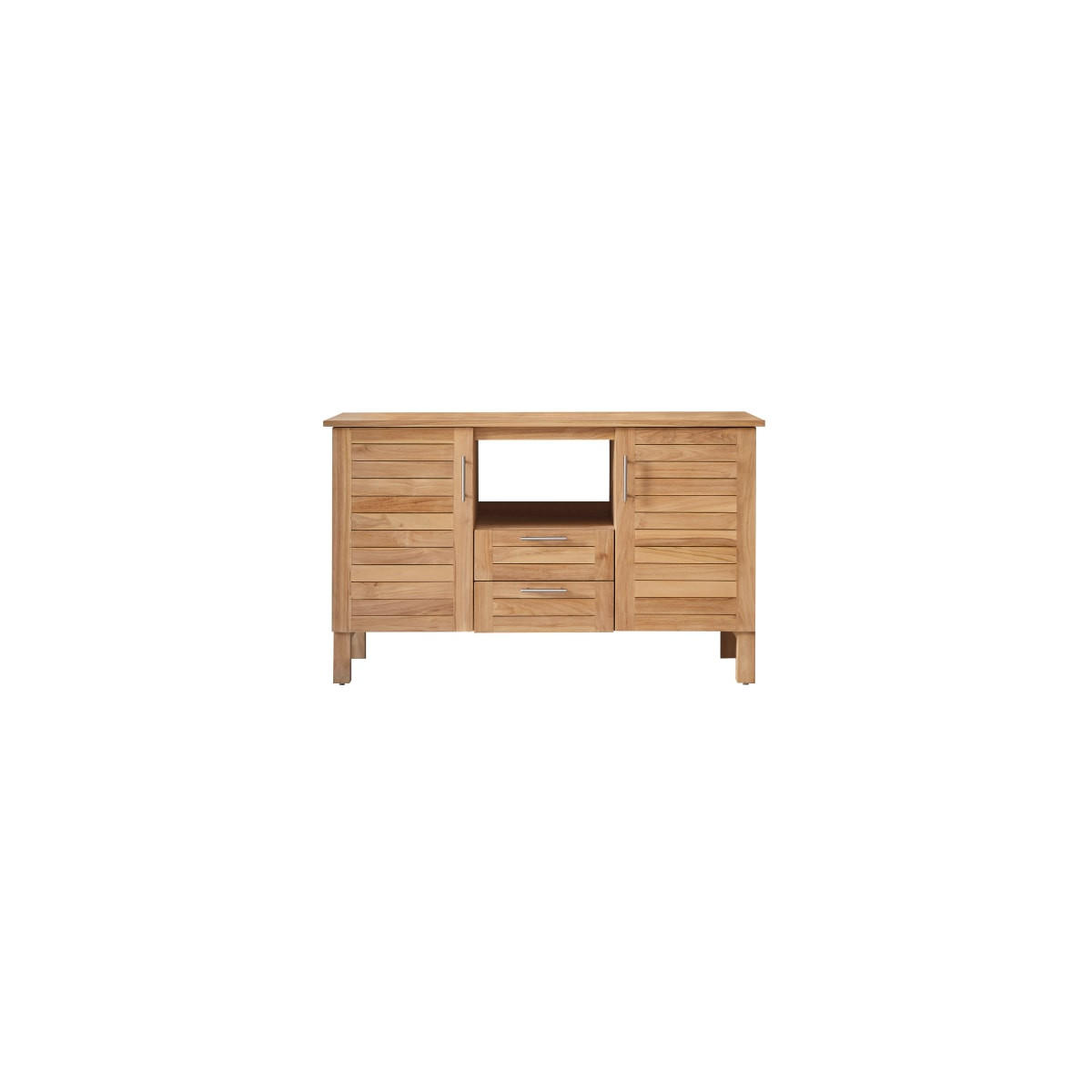 WASCHTISCHUNTERSCHRANK Soho Natur aus Teak - Naturfarben, Holz (125/75/55cm) - Tikamoon