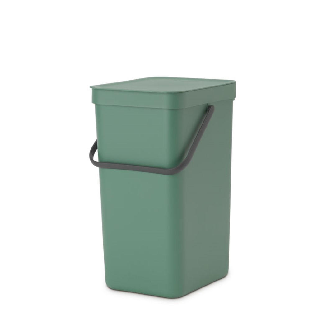 MÜLLEIMER Mit Stay Open Deckel 16 Liter 40 x 27,9 x 22 cm Kunststoff Dunkelgrün - Grün, Kunststoff (27.9/40/22cm) - PROREGAL