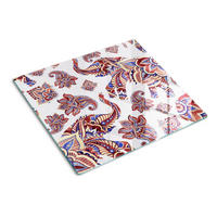 GLASPLATTE 60x52 cm Elefantenförmige Dekorationen - Braun/Weiß, Glas (60/0.4/52cm) - TULUP