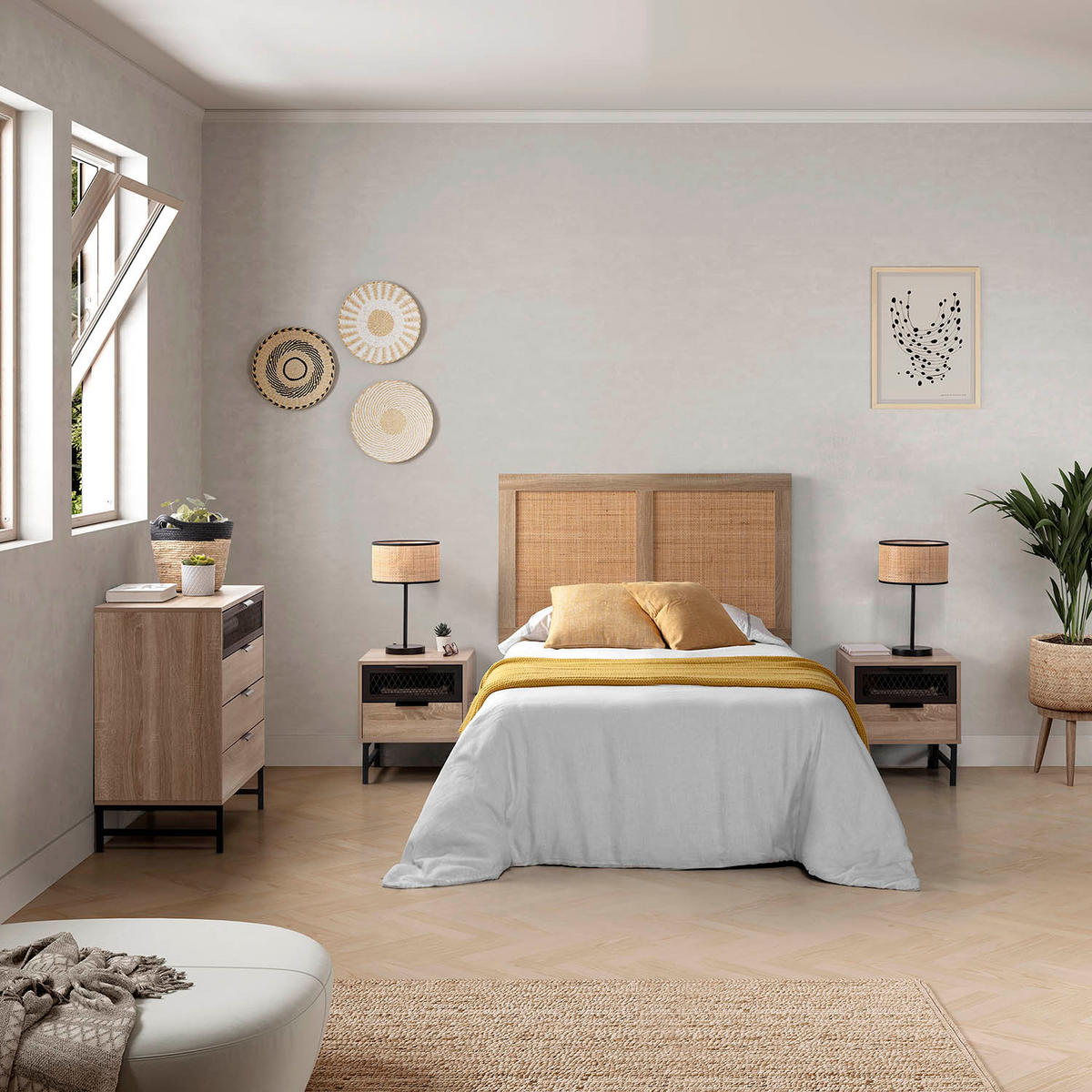 KOPFTEIL Musa 95 x 60 cm Eichenfarbe - Honigeiche, Holzwerkstoff (1.8/95/95cm) - VS Venta-stock