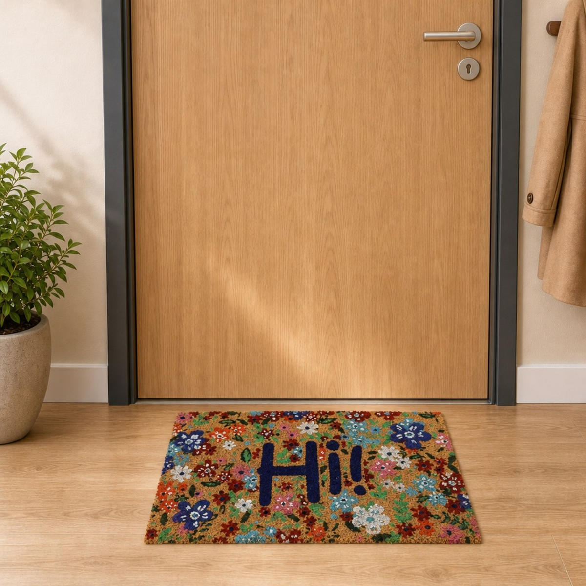 FUSSMATTE Mehrfarbig Kokosfaser 60x40 cm - Multicolor, Kunststoff/Textil (60/40cm) - Relaxdays
