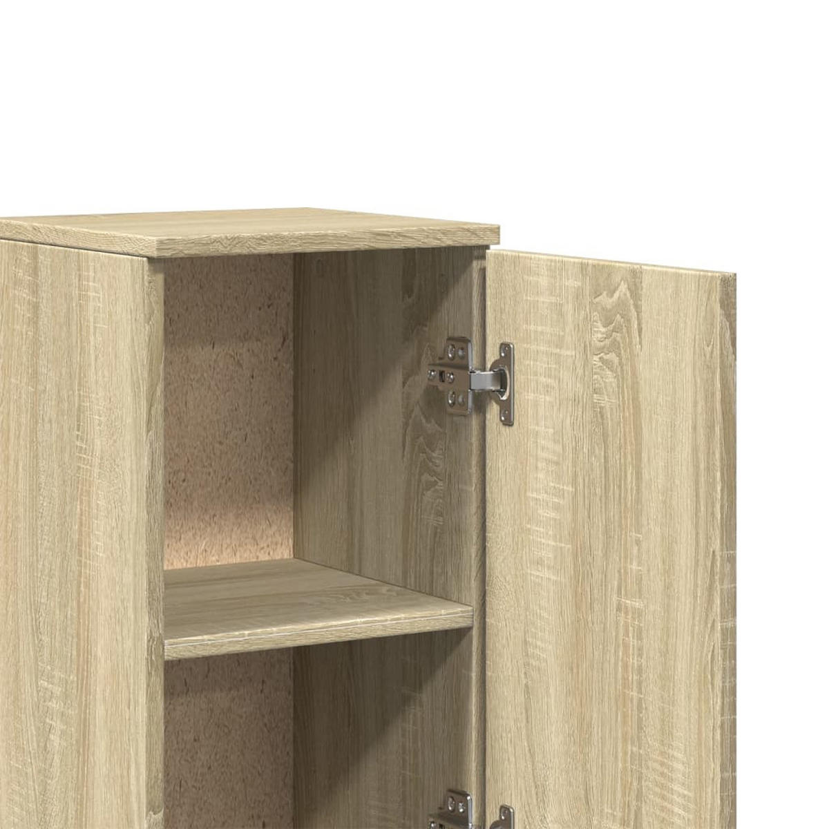 BADMÖBEL-SET 3-TLG. Sonoma-Eiche Holzwerkstoff - Braun, Holzwerkstoff (30/190/30cm) - vidaXL
