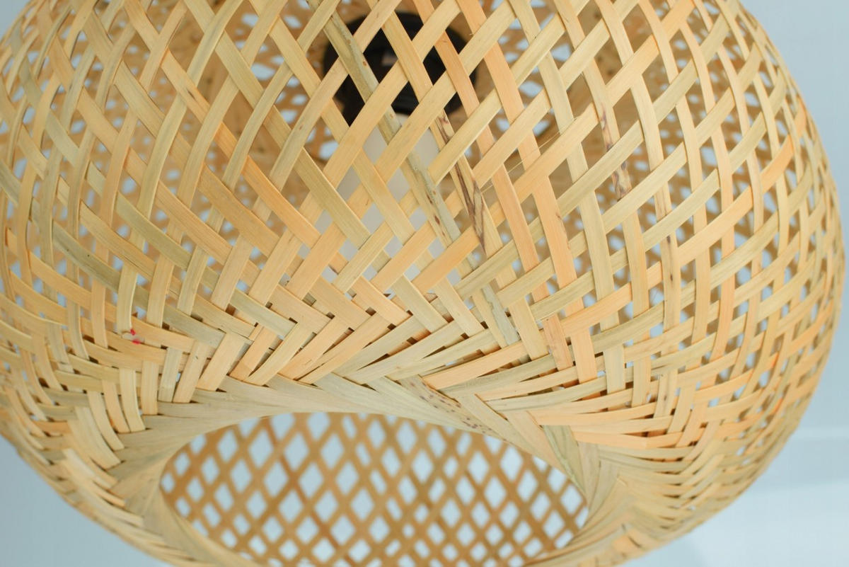 PENDELLEUCHTE BOHO - Beige, Holz/Metall (48/48/100cm) - kiki design