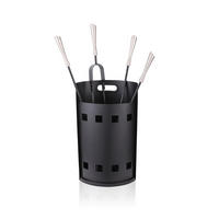 5-TLG.KAMINBESTECK-SET - Multicolor, Metall (25/63/15cm) - Relaxdays