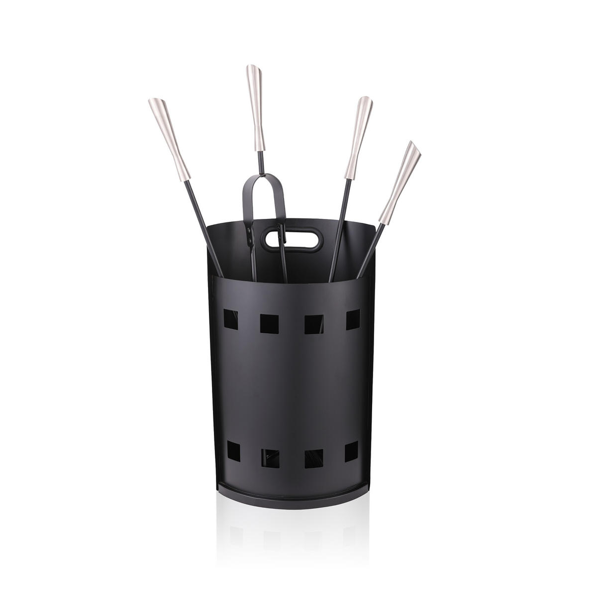 5-TLG.KAMINBESTECK-SET - Multicolor, Metall (25/63/15cm) - Relaxdays