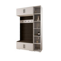 GARDEROBEN-SET 236,7/140/47 - Goldfarben/Schwarz, Holz/Kunststoff (140/236.7/47cm) - Abiks Möbel