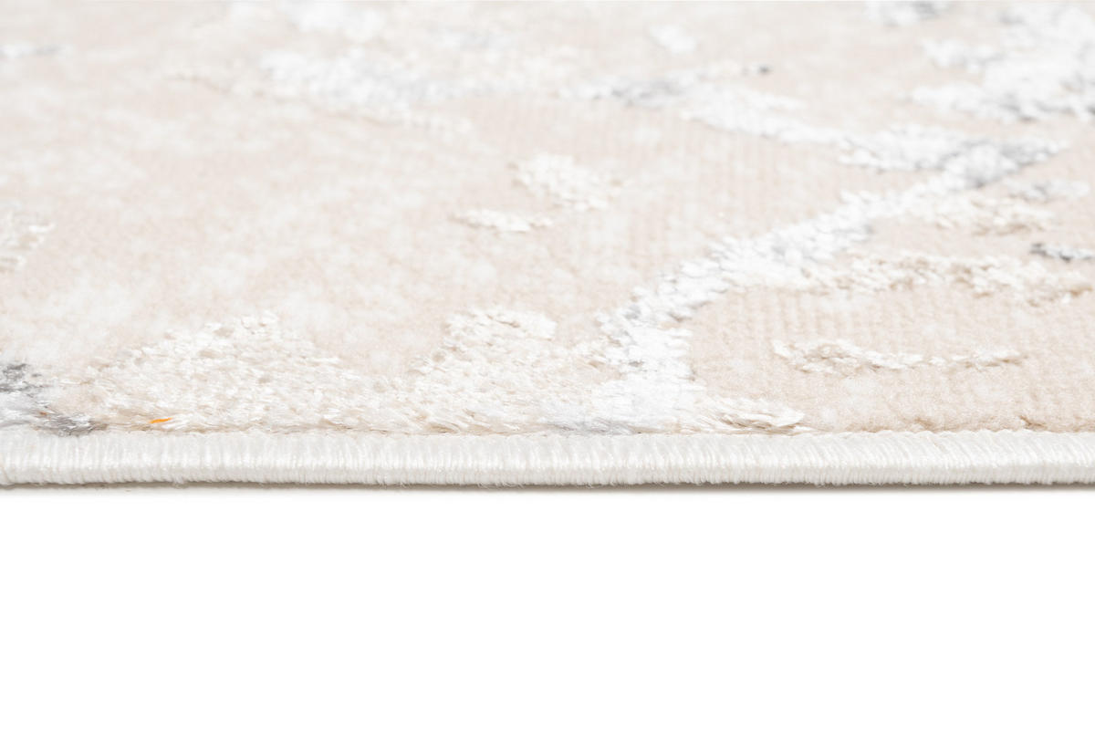 LÄUFER Crystal Hellgrau Marmor Optik 70/600 cm - Hellgrau, Textil (70/600cm) - Tapiso